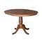 International Concepts Round 36 in Round Top Pedestal Table with 12 in Leaf, 29.3 in H, Distressed Oak, 36 in W, 48 in L K42-36RXT - alternate 4